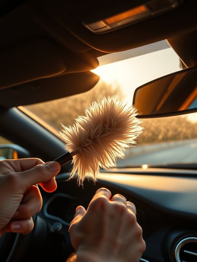 car duster in action