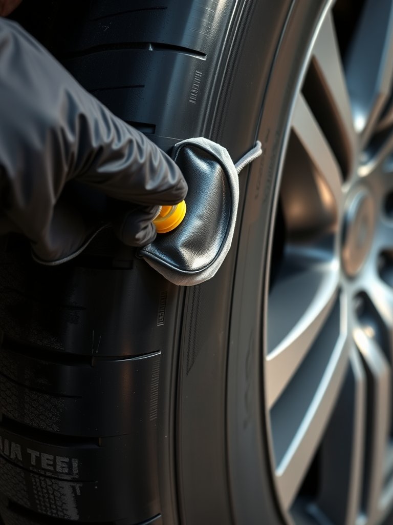 tire dressing in action