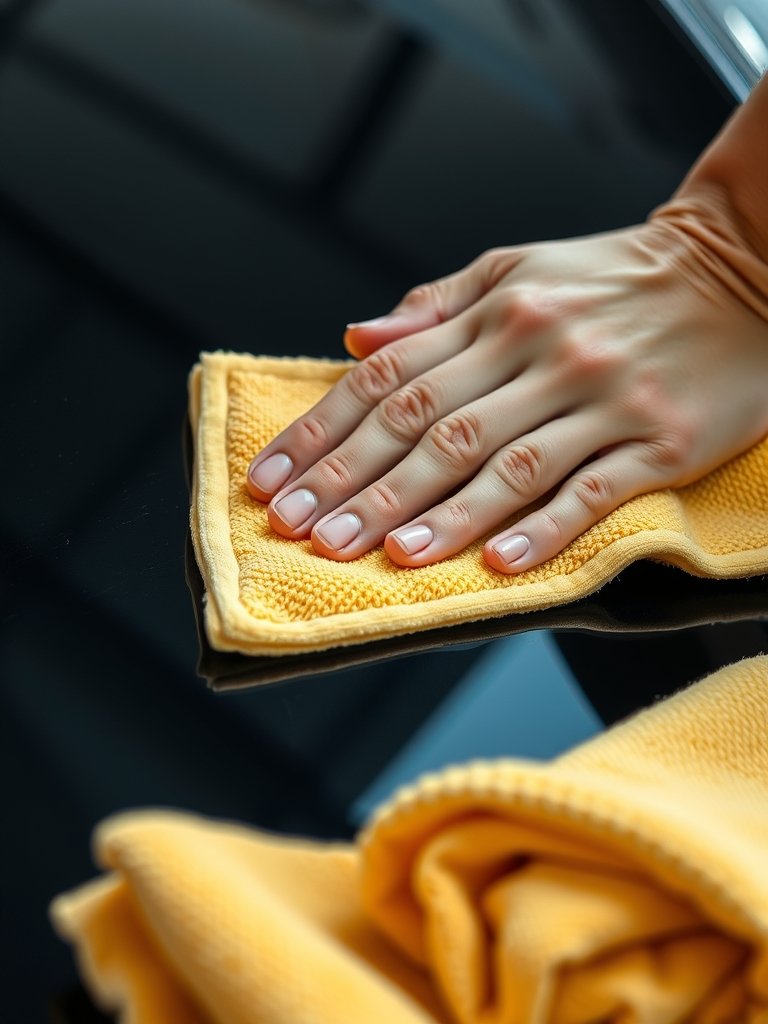 microfiber towels in action